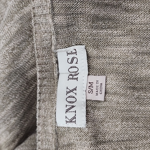 Knox Rose Crew Neck Brown Poncho Sweater Women's S/M - Picture 7 of 8